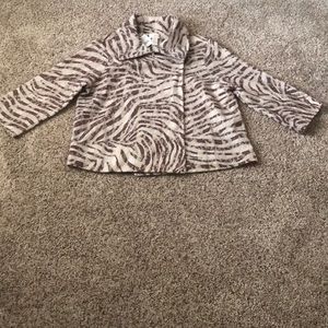 Chico’s animal print blazer size 1